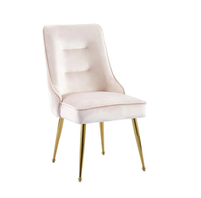 Chaise DIVA en velours et pieds dorés