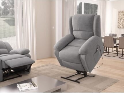 Ensemble canapé 9121 relax électrique 3 places + fauteuil releveur en microfibre - Meublei