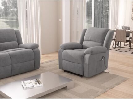 Fauteuil de relaxation 9121 électrique et releveur en microfibre - Meublei