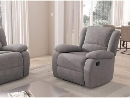 Fauteuil de relaxation 9121 manuel en microfibre - Meublei
