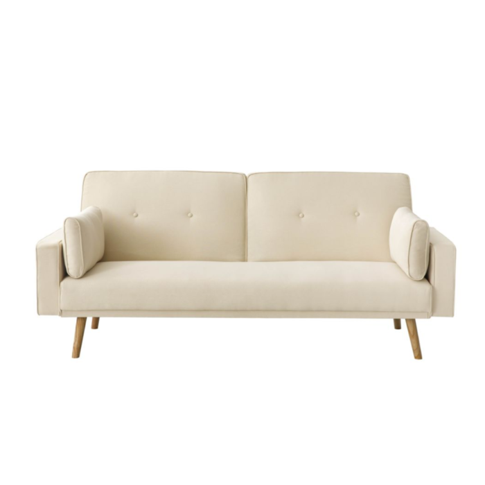 Canapé droit DIANA  avec 3 places scandinave convertible en tissu - Meublei