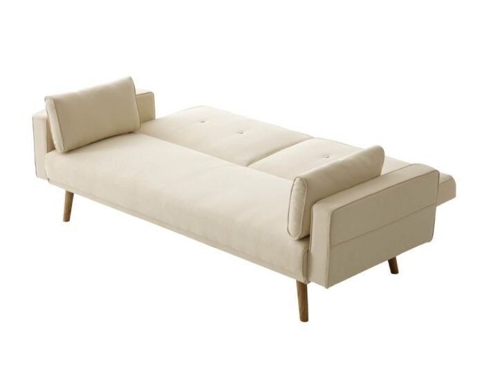 Canapé droit DIANA  avec 3 places scandinave convertible en tissu - Meublei