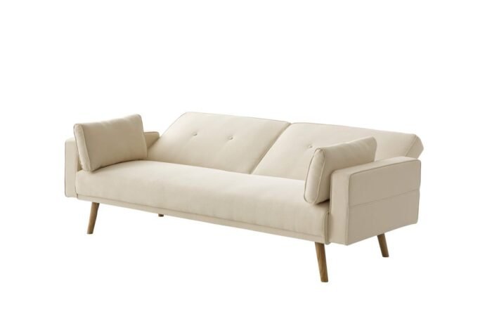 Canapé droit DIANA  avec 3 places scandinave convertible en tissu - Meublei