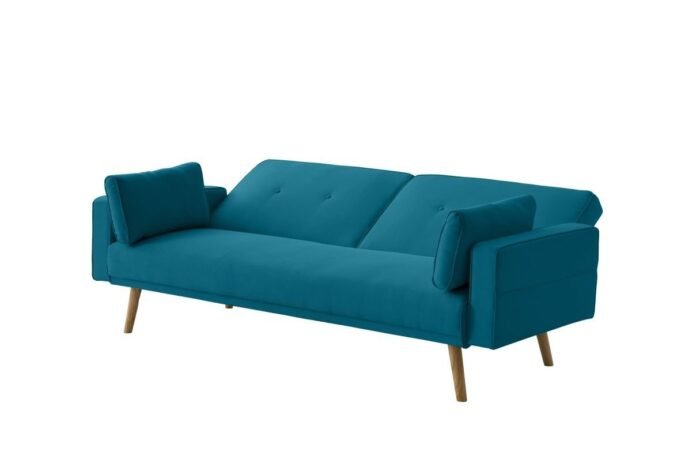 Canapé droit DIANA  avec 3 places scandinave convertible en tissu - Meublei