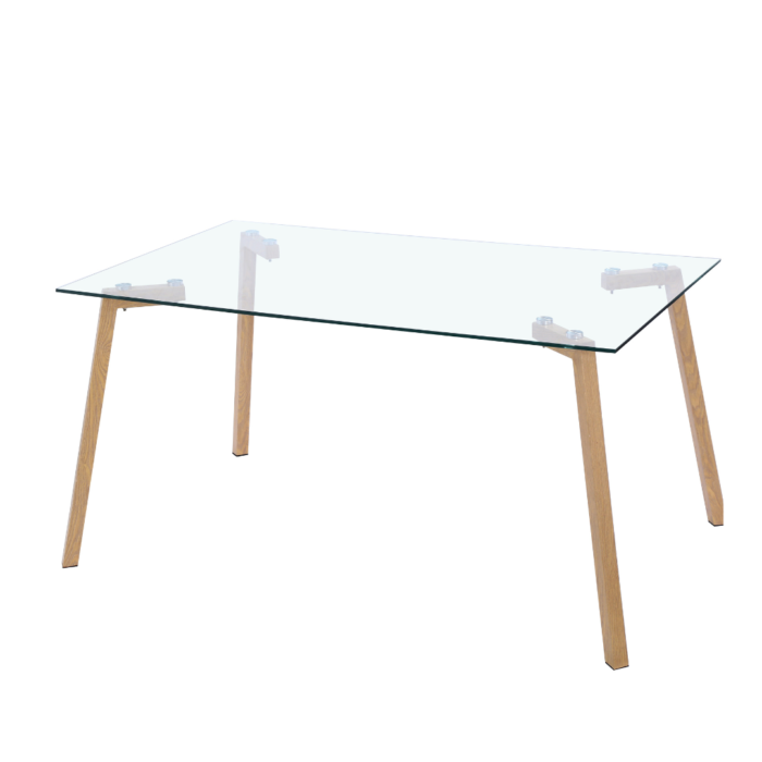 Table a manger rectangle et pieds en acier - Meublei