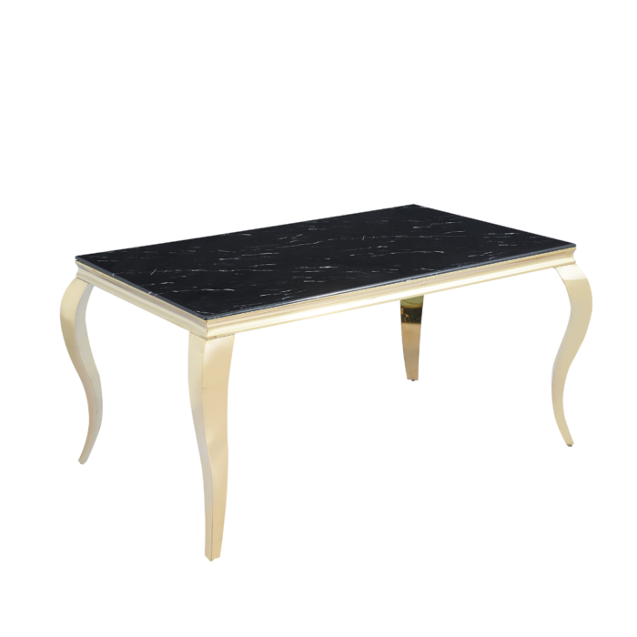 Table a manger rectangle et pieds en acier inoxydable - Meublei