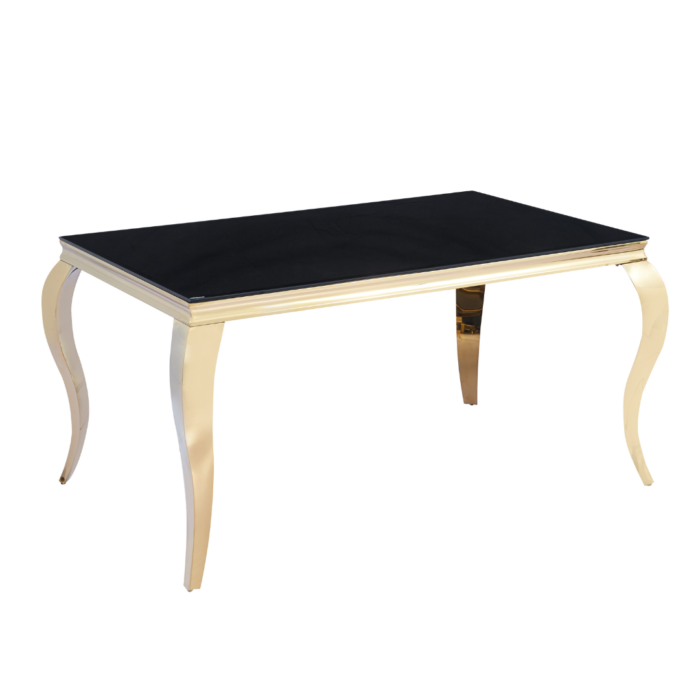 Table a manger rectangle et pieds en acier inoxydable - Meublei