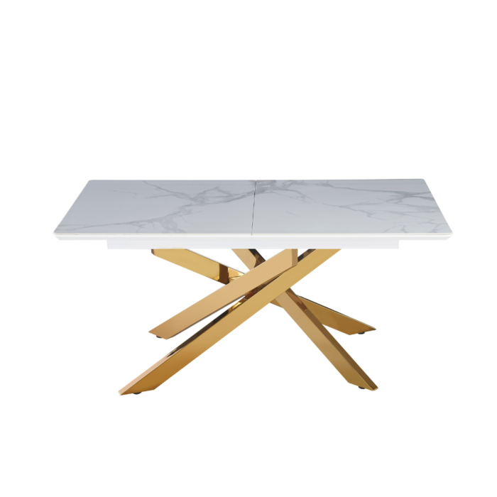 Table a manger plateau extensible et pieds métallique - Meublei