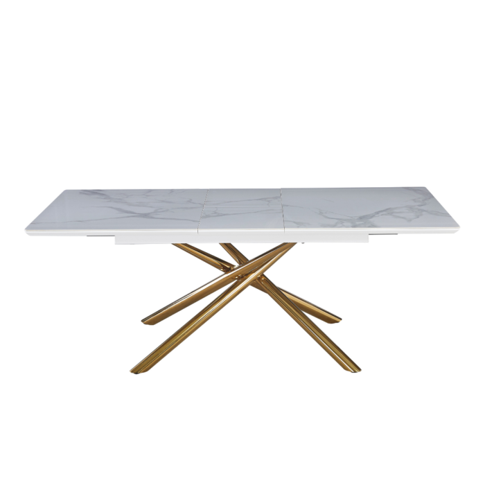 Table a manger extensible rectangle et pieds métallique - Meublei