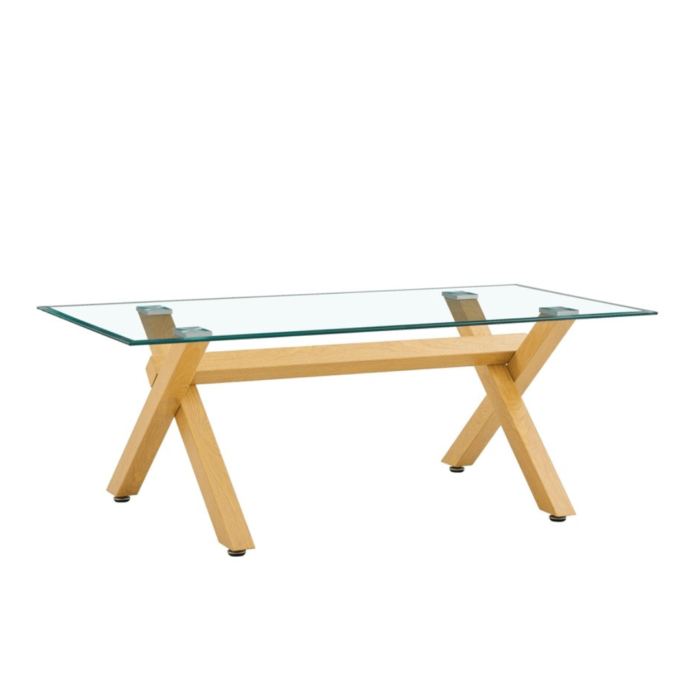 Table Basse en verre trempé et pieds en acier - Meublei