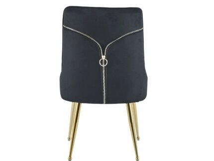 Chaise ZIP en velours et pieds en acier - Meublei