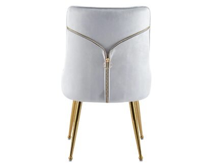 Chaise ZIP en velours et pieds en acier - Meublei