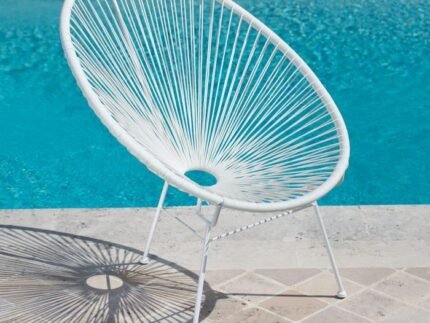 Chaise de jardin TRAVIS Blanche