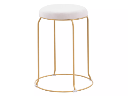 Tabouret PAOLA doré empilable en velours