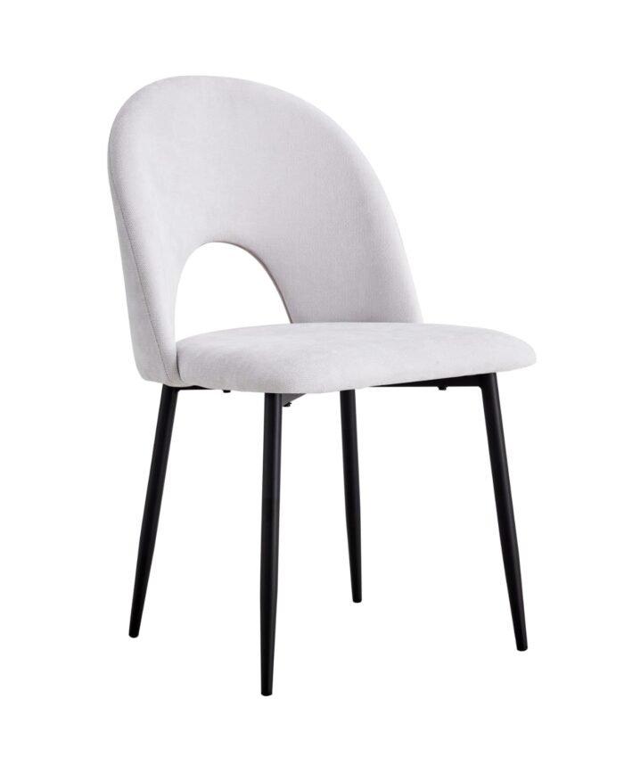 Lot de 4 Chaises Fiore avec Assise en Velours et Piètement en Acier - Meublei