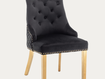 Lot de 2  Chaise EMMA  avec  Assise en Velours et Piètement en Acier Inoxydable - Meublei