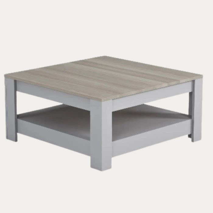 Table basse carré en bois chêne , gris - Meublei