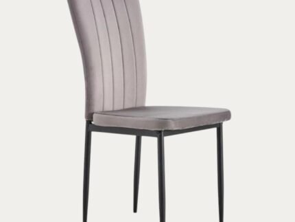 Chaise avec Piètement en Métal Noir - Meublei