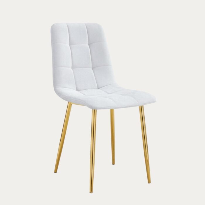 Lot de 4 Chaise SERENA avec assise en tissu velours et piètement en acier - Meublei