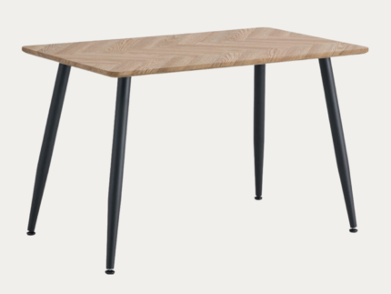 Table a manger rectangle et pieds noirs - Meublei