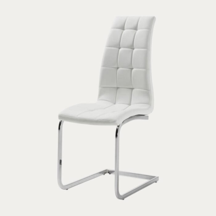 Chaise en Similicuir avec Piètement en Acier - Meublei