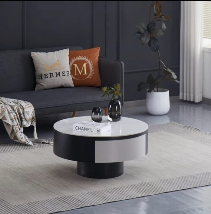 Table Basse Plateau   en noir et blanc - Meublei