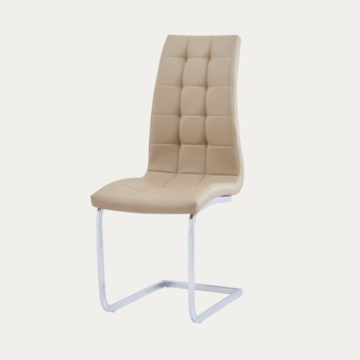 Chaise en Similicuir avec Piètement en Acier - Meublei