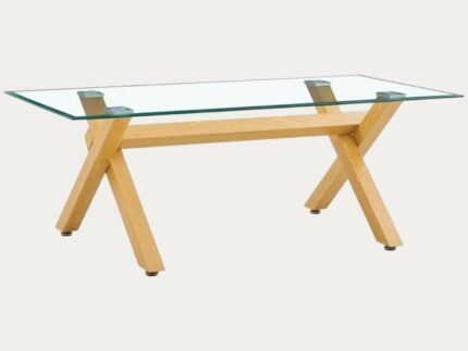 Table Basse en verre trempé et pieds en acier - Meublei