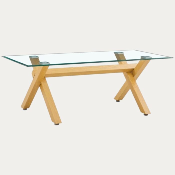 Table Basse en verre trempé et pieds en acier - Meublei