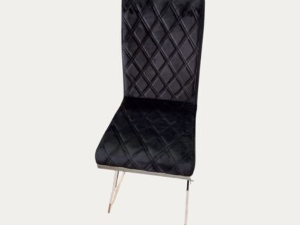 Chaise de bureau assise en velours et pieds en acier - Meublei