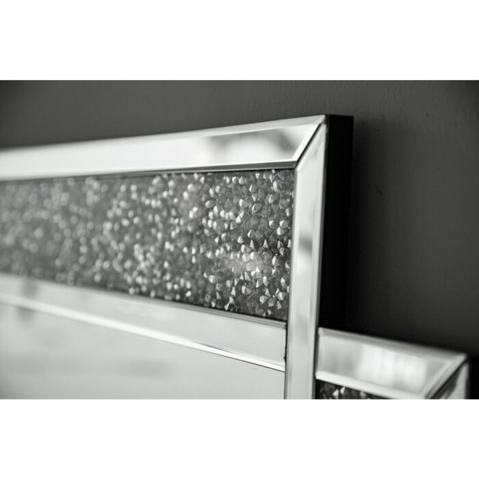 miroir mural Argenté   130 cm x90 x  3 - Meublei