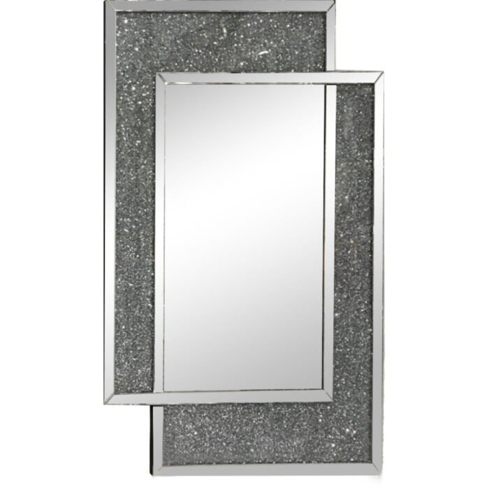 miroir mural Argenté   130 cm x90 x  3 - Meublei
