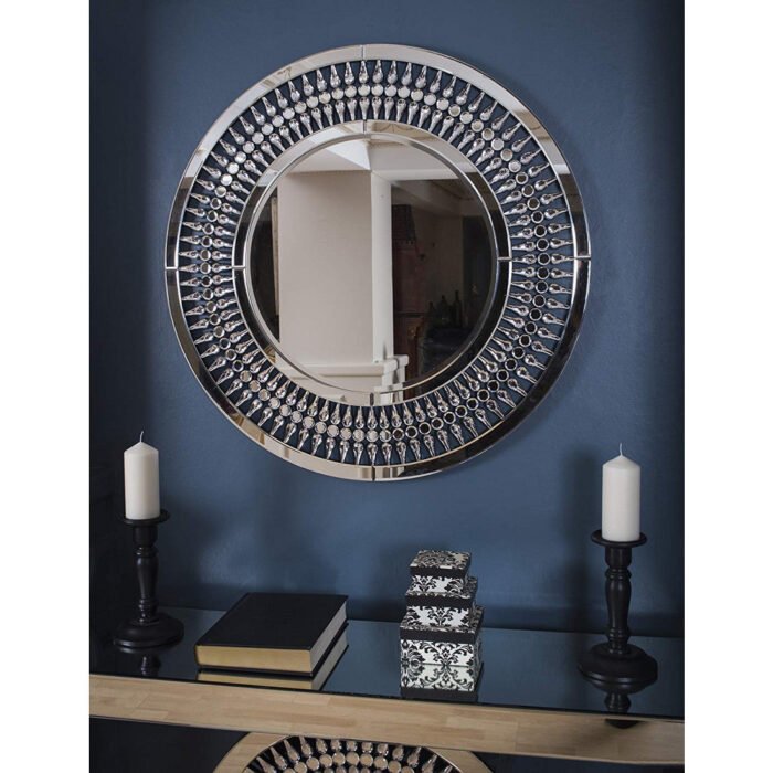 miroir mural argenté - Meublei