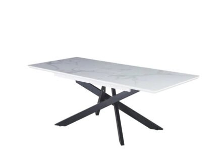Table a manger plateau extensible et pieds métallique - Meublei