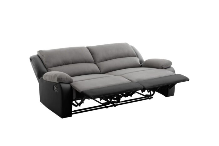 Canapé de relaxation avec 2 assises XXL en microfibre et simili - Meublei