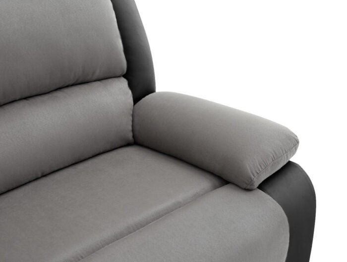 Canapé de relaxation avec 2 assises XXL en microfibre et simili - Meublei
