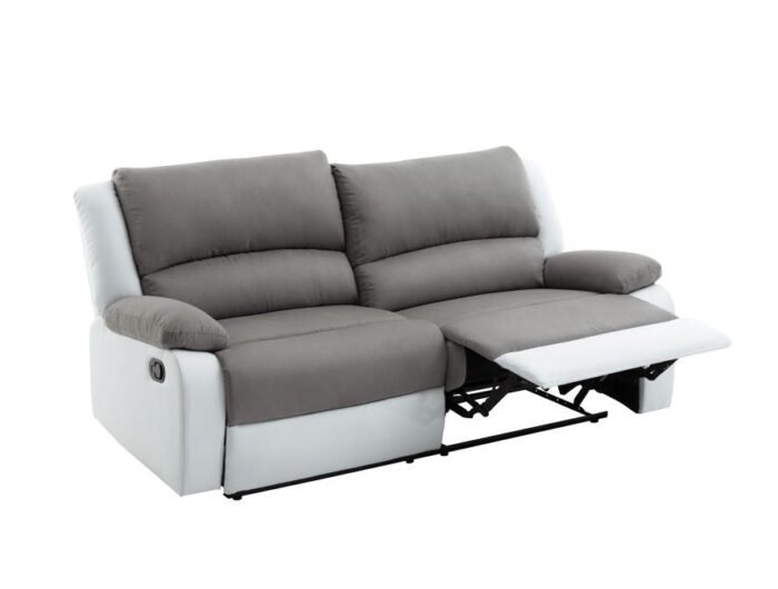 Canapé de relaxation avec 2 assises XXL en microfibre et simili - Meublei