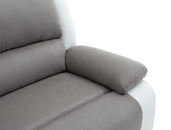 Canapé de relaxation avec 2 assises XXL en microfibre et simili - Meublei