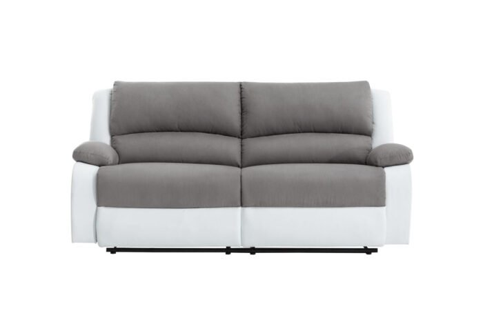 Canapé de relaxation avec 2 assises XXL en microfibre et simili - Meublei