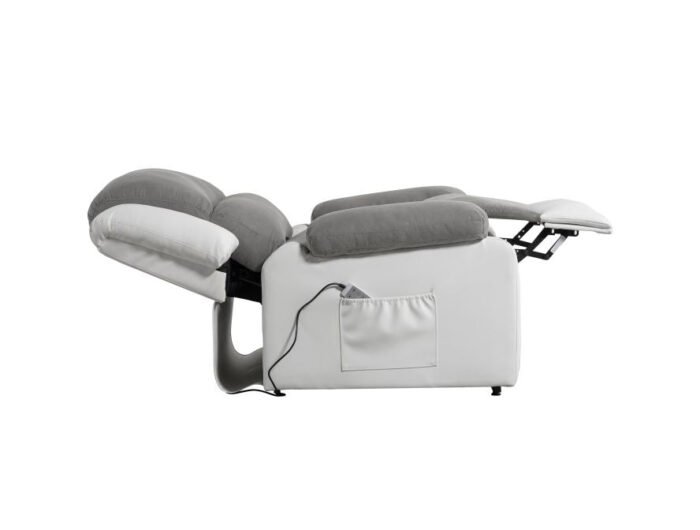 Fauteuil de relaxation électrique 9121 releveur, massant et chauffant en microfibre et simili - Meublei