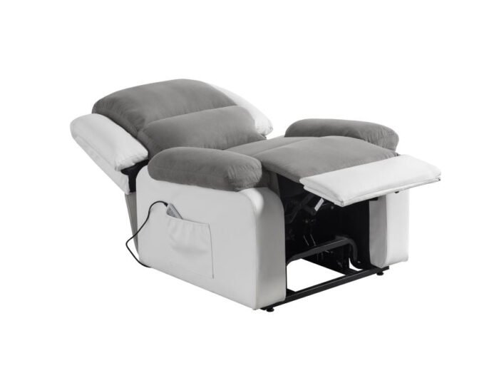 Fauteuil de relaxation électrique 9121 releveur, massant et chauffant en microfibre et simili - Meublei