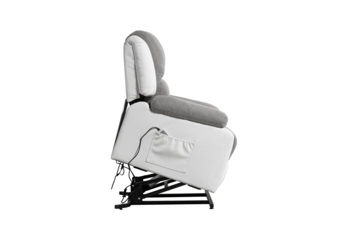 Fauteuil de relaxation électrique 9121 releveur, massant et chauffant en microfibre et simili - Meublei