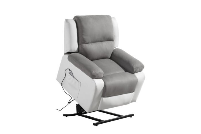 Fauteuil de relaxation électrique 9121 releveur, massant et chauffant en microfibre et simili - Meublei
