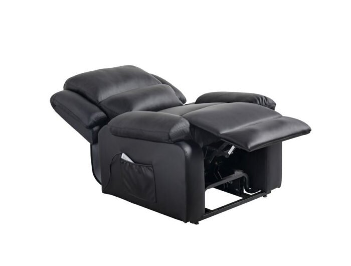 Fauteuil de relaxation électrique 9121 releveur, massant et chauffant en simili - Meublei