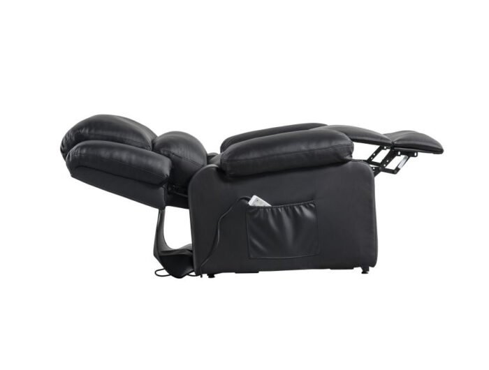 Fauteuil de relaxation électrique 9121 releveur, massant et chauffant en simili - Meublei