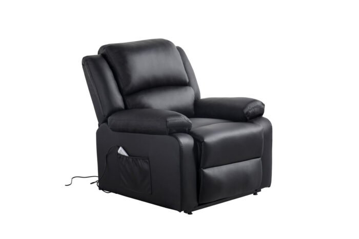 Fauteuil de relaxation électrique 9121 releveur, massant et chauffant en simili - Meublei