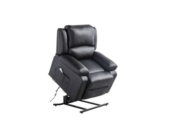 Fauteuil de relaxation électrique 9121 releveur, massant et chauffant en simili - Meublei