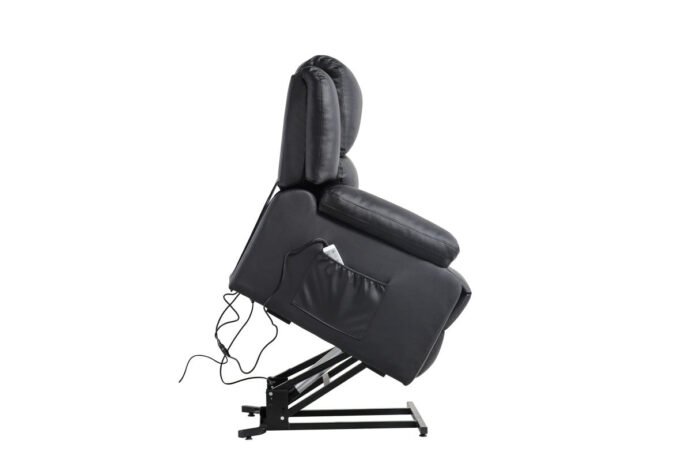 Fauteuil de relaxation électrique 9121 releveur, massant et chauffant en simili - Meublei