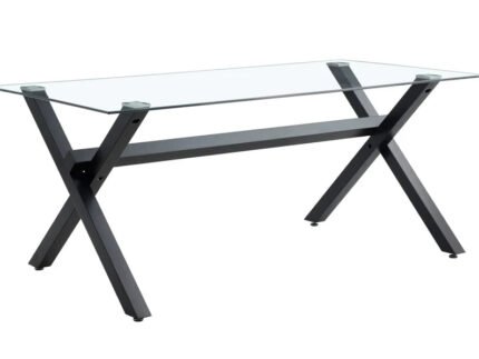 Table a manger en verre trempé - Meublei