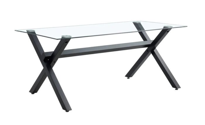 Table a manger en verre trempé - Meublei